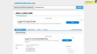 
                            1. mail.lcbo.com at WI. Outlook Web App - Website Informer