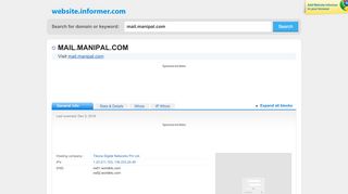 
                            1. mail.manipal.com at Website Informer. Visit Mail Manipal.