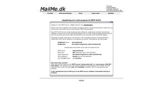 
                            10. MailMe Danmark: SMTP adgang