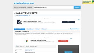 
                            3. mail.mppolice.gov.in at WI. Zimbra Web Client Sign In