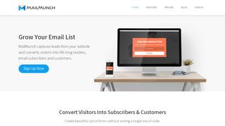 
                            4. MailMunch - Grow Your Email List