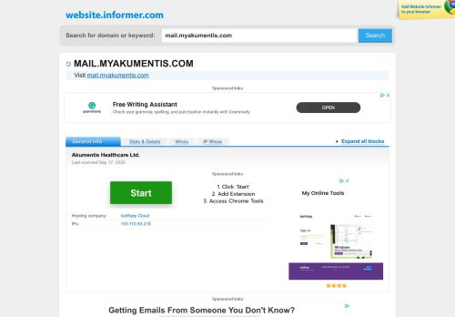 
                            6. mail.myakumentis.com at WI. Akumentis Healthcare Ltd.