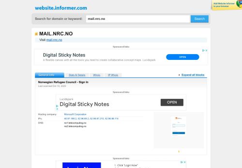 
                            1. mail.nrc.no at WI. Outlook Web App - Website Informer