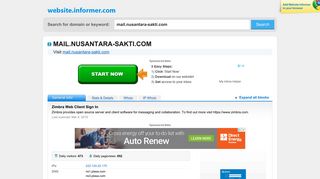 
                            3. mail.nusantara-sakti.com at WI. Zimbra Web Client Sign In