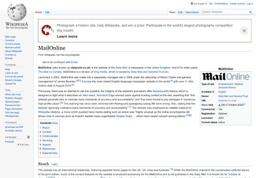 
                            9. MailOnline - Wikipedia