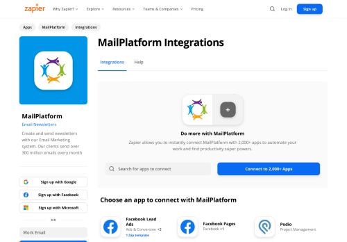 
                            8. MailPlatform Integrations | Zapier