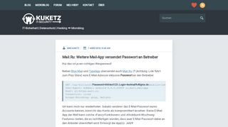 
                            6. Mail.Ru: Weitere Mail-App versendet Passwort an Betreiber ⋆ Kuketz ...