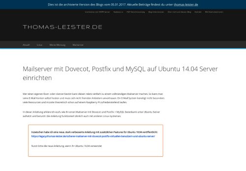 
                            13. Mailserver mit Dovecot, Postfix und MySQL auf Ubuntu 14.04 Server ...