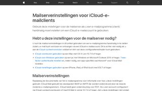 
                            1. Mailserverinstellingen voor iCloud-e-mailclients - Apple Support