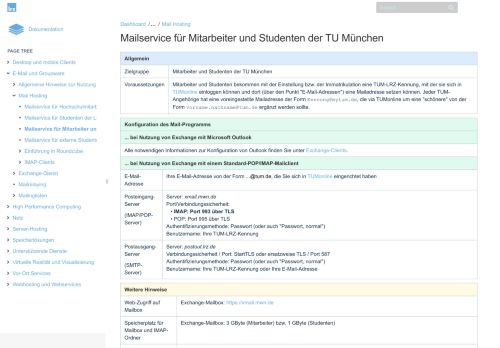 
                            8. Mailservice für Mitarbeiter und Studenten der TU München - LRZ ...