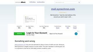 
                            5. Mail.synechron.com website. Something went wrong.