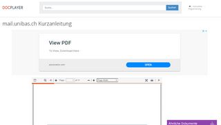
                            11. mail.unibas.ch Kurzanleitung - PDF