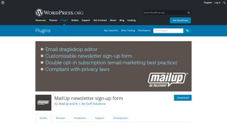 
                            7. MailUp newsletter sign-up form | WordPress.org