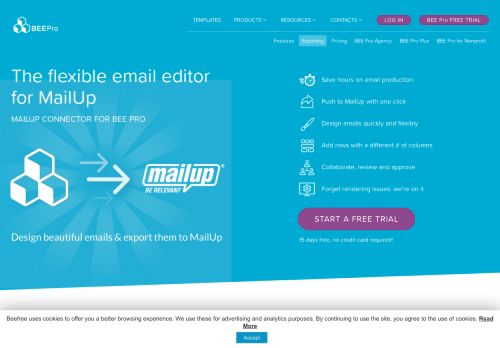 
                            9. MailUp Template Builder, Professional Email Editor - BEE Pro