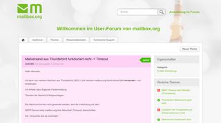 
                            10. Mailversand aus Thunderbird funktioniert nicht -> Timeout