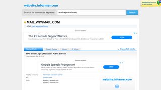 
                            6. mail.wpsmail.com at WI. WPS Email Login | Worcester Public Schools
