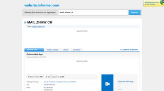 
                            10. mail.zhaw.ch at WI. Outlook Web App - Website Informer