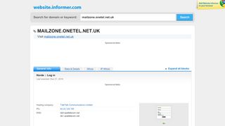 
                            7. mailzone.onetel.net.uk at WI. Horde :: Log in - Website Informer