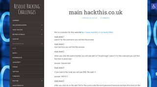 
                            2. main hackthis.co.uk – Resolve Hacking Challenge