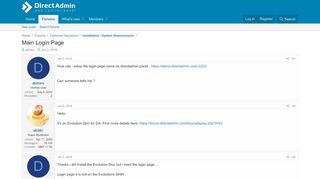 
                            3. Main Login Page - DirectAdmin Forums