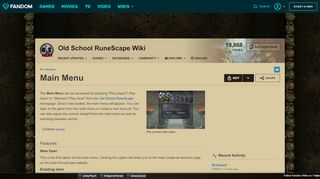 
                            11. Main Menu | Old School RuneScape Wiki | FANDOM powered by Wikia