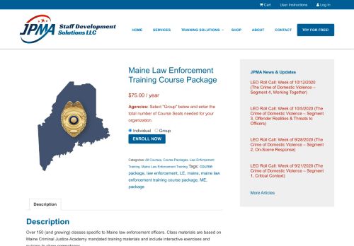 
                            5. Maine Law Enforcement Training Course Package - JPMA ...