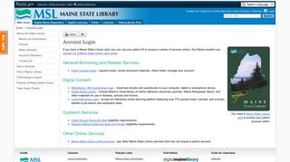 
                            11. Maine State Library Patron Account Login - Maine.gov