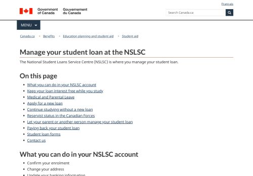 
                            2. Maintain your Canada Student Loan - Canada.ca