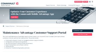 
                            9. Maintenance Advantage Customer Support Portal