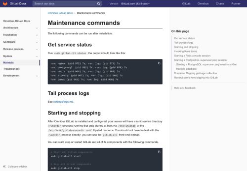 
                            3. Maintenance commands | GitLab