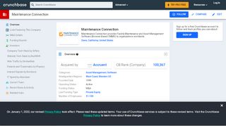 
                            11. Maintenance Connection | Crunchbase