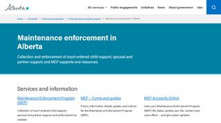 
                            3. Maintenance Enforcement Program - Alberta Justice