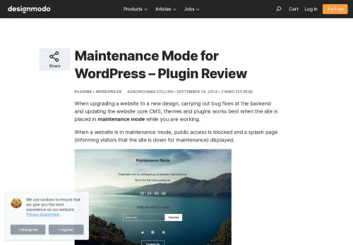 
                            13. Maintenance Mode for WordPress - Plugin Review - Designmodo