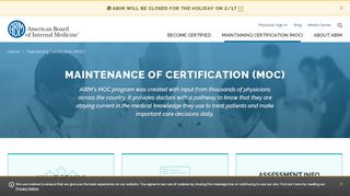 
                            7. Maintenance of Certification (MOC) | ABIM.org
