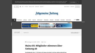 
                            13. Mainz 05: Mitglieder stimmen über Satzung ab - Allgemeine Zeitung