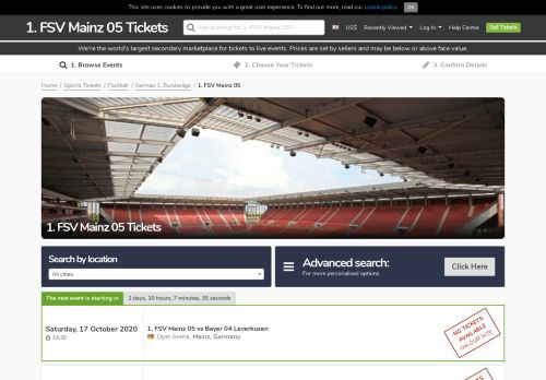 
                            3. Mainz 05 Tickets | 1. FSV Mainz Tickets | Mainz Karten - Viagogo