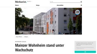 
                            9. Mainzer Wohnheim stand unter Wachschutz - Merkurist.de