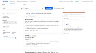 
                            11. Mais de 10 vagas de Login - Curitiba, PR | Indeed.com.br
