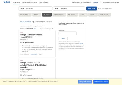 
                            7. Mais de 100 vagas de Ciee Estagio - Curitiba, PR | Indeed.com.br