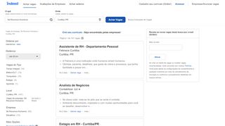 
                            3. Mais de 100 vagas de Sé Recursos Humanos - Curitiba, PR | Indeed ...