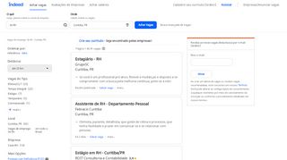 
                            2. Mais de 60 vagas de Sé Rh - Curitiba, PR | Indeed.com.br