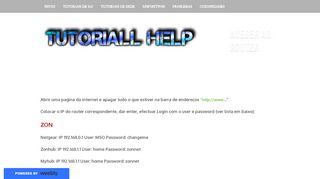 
                            6. MAIS UTILIZADOS IP's e LOGINS (SAPO/ZON/MEO) ETC - Tutoriall Help