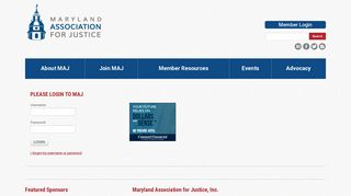 
                            5. MAJ | Login to MAJ - Maryland Association for Justice