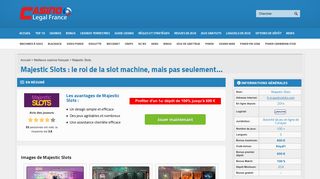 
                            5. Majestic Slots | Avis 2018 | Bonus : 600€ + 1er ... - Casino en ligne