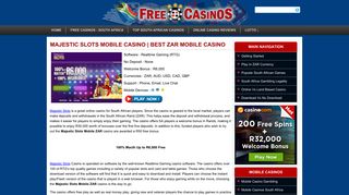 
                            11. Majestic Slots Mobile Casino | Best ZAR Mobile Casino