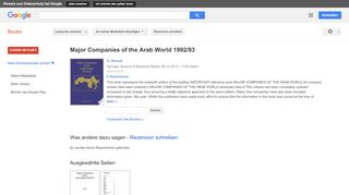 
                            13. Major Companies of the Arab World 1992/93