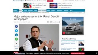 
                            11. Major embarrassment for Rahul Gandhi in Singapore - The Economic ...