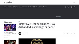 
                            10. Major EVE Online alliance CVA disbanded: espionage or hack?