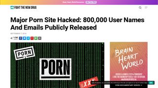 
                            9. Major Porn Site Hacked: 800,000 User Names And Emails Publicly ...