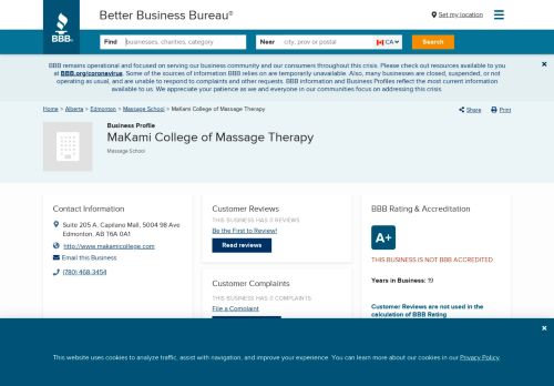 
                            13. MaKami College of Massage Therapy | Better Business Bureau® Profile